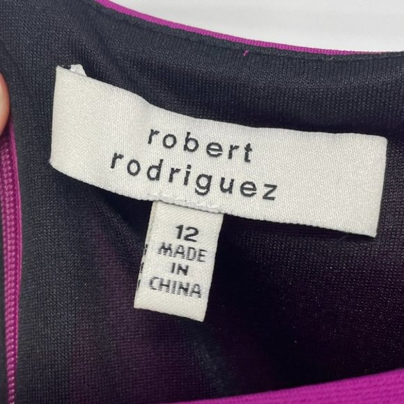 Robert Rodriguez magenta peplum mini dress 12 - Picture 5 of 16